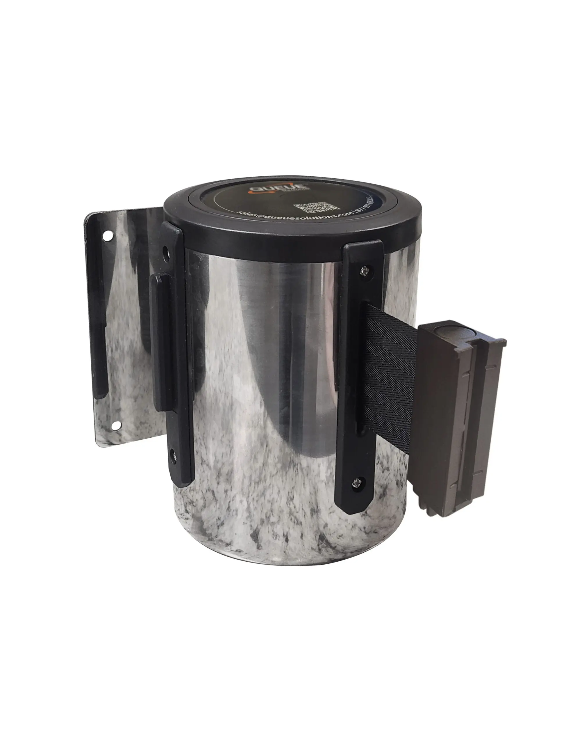 Polished Chrome WallMaster Wall Mounted Retractable Barrier WallMaster Wall Mounted Retractable Barrier, Polished Chrome WallMaster Wall Mounted Retractable Barrier, Polished Chrome Wall Mount, Wall Mount, Warehouse Mounted Tape Barrier