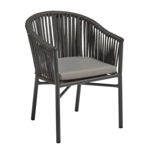 Cliff Stackable Armchair in Dark Grey, Commercial Furniture, Restaurant Furniture, Hospitality Furniture, Outdoor Furniture, Indoor Furniture, Fabric Chair