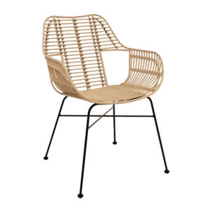 Areca Stackable Armchair in Natural, Commercial Furniture, Restaurant Furniture, Hospitality Furniture, Outdoor Furniture, Indoor Furniture, Metal & Rope Chair