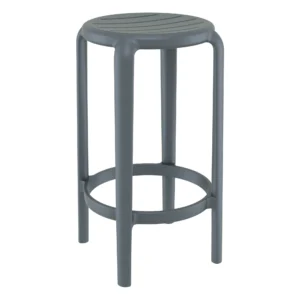 Hardy Medium Stackable Stool in Dark Grey, Commercial Furniture, Restaurant Furniture, Hospitality Furniture, Outdoor Furniture, Indoor Furniture, Metal Stool