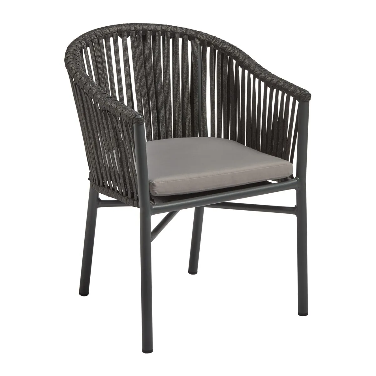 somerset-Armchair-Dark-Grey-Image-1.jpg Somerset Stackable Armchair in Dark Grey, Commercial Furniture, Restaurant Furniture, Hospitality Furniture, Outdoor Furniture, Indoor Furniture, Weave Chair