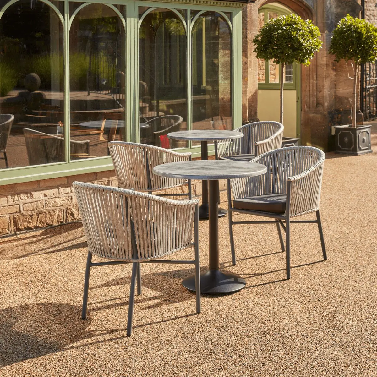 somerset-Armchair-Light-Grey-Image-1 Somerset Stackable Armchairs in Light Grey, Commercial Furniture, Restaurant Furniture, Hospitality Furniture, Outdoor Furniture, Indoor Furniture, Weave Chair