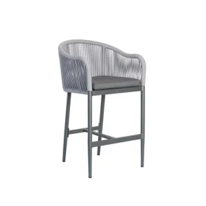 Stein Rope Mid Height Chair with Seat Pad in Grey, Indoor & Outdoor Furniture, Mid Height Chair, Restaurant Furniture, Commercial Furniture, Hospitality Furniture, Stackable Bar Chair, Stacking Mid Height Chair