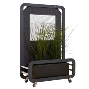Siena Mini Industrial Café Planter in Anthracite with Planter Box in Black, Cafe Planters, Restaurant Planters, Industrial Cafe Planters, Cafe Screens, Outdoor Cafe Planters, Bespoke Planters, Planters with Screens, Commercial Planters, Commercial Cafe Planters, Hospitality Cafe Planters