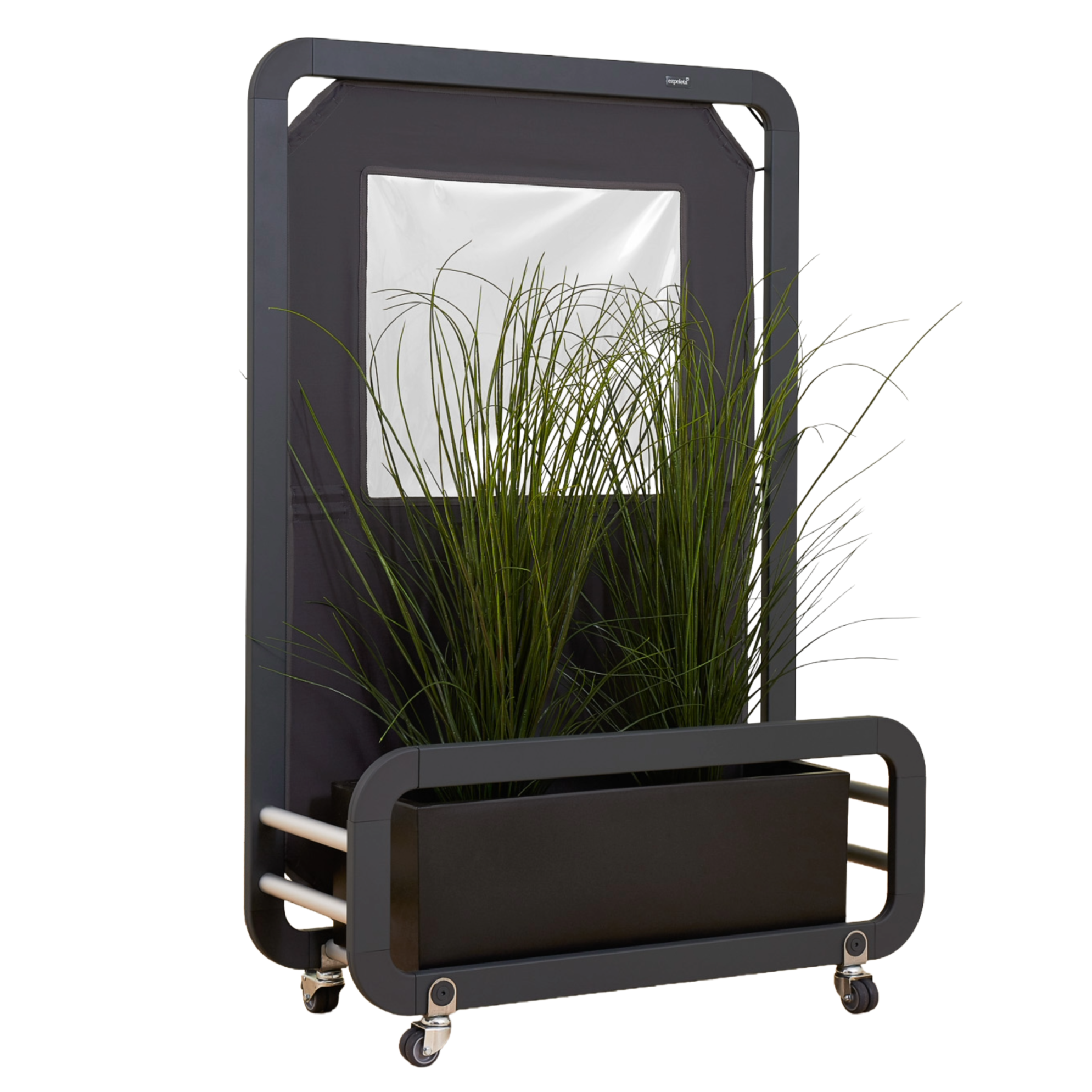 Siena Mini Cafe Planter Siena Mini Industrial Café Planter in Anthracite with Planter Box in Black, Cafe Planters, Restaurant Planters, Industrial Cafe Planters, Cafe Screens, Outdoor Cafe Planters, Bespoke Planters, Planters with Screens, Commercial Planters, Commercial Cafe Planters, Hospitality Cafe Planters