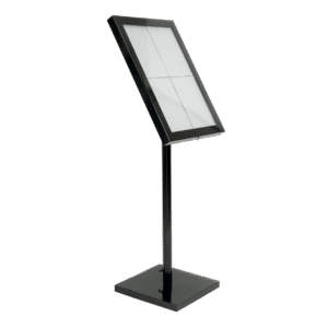 Seren XL Black LED Menu Display Stand main image, Menu Stands, Menu Display Stands, LED Menu Stands, Freestanding Menu Stands, Outdoor Menu Stands, Cafe Menu Stands, Restaurant Menu Stands