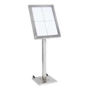 Seren Stainless Steel LED Exterior & Interior Menu Display Stand, Menu Stands, Menu Display Stands, LED Menu Stands, Freestanding Menu Stands, Outdoor Menu Stands, Restaurant Menus