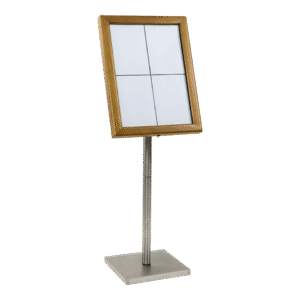 Seren Classic LED Menu Display Stand Oak, Menu Stands, Menu Display Stands, LED Menu Stands, Freestanding Menu Stands, Outdoor Menu Stands, Restaurant Menus