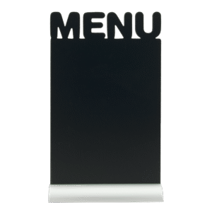 Menu Shape Shadow Aluminium Table Board - Product Image, Table Chalkboard, Freestanding Table Board, Wooden Table Board, Double Sided Table Chalkboard, Table Top Accessory, Advertising Boards, Restaurant Signage, Cafe Signage, Menu Boards, Menu Signage