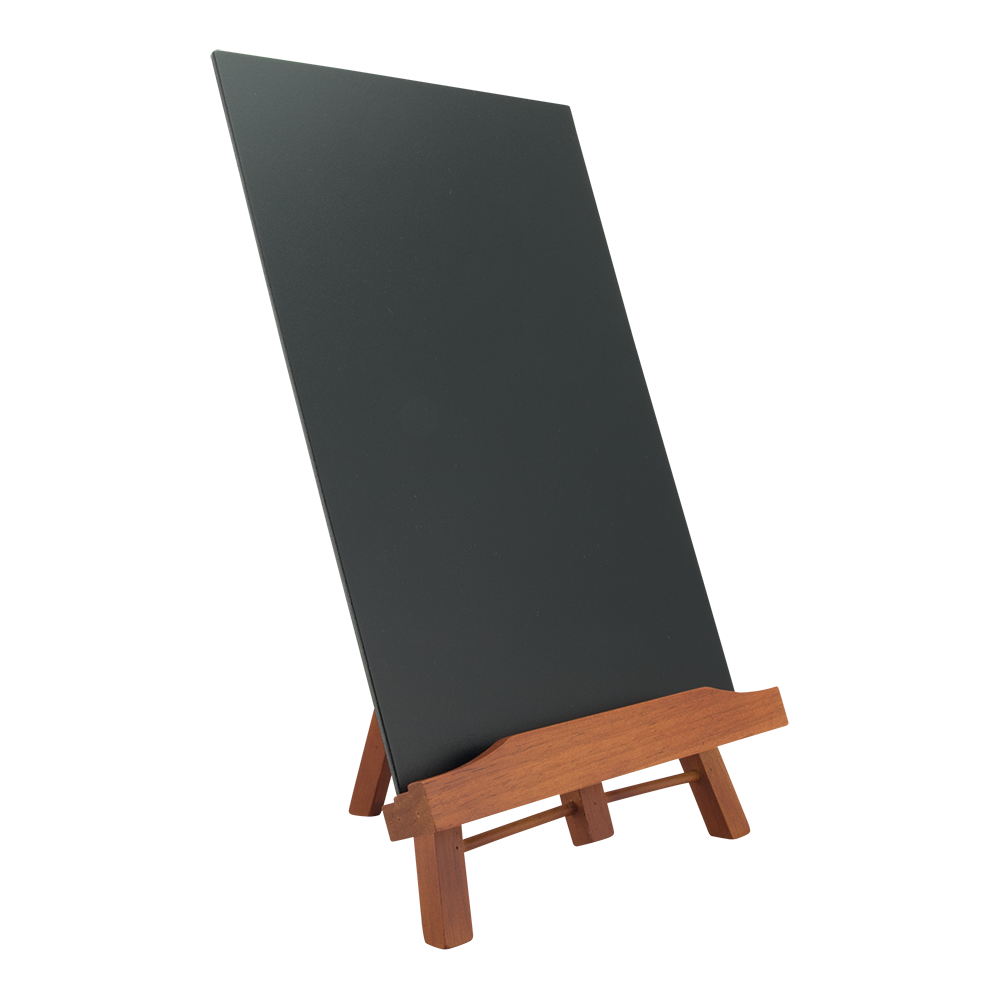 Junior Table Board in Mahogany - Product Image Junior Table Board in Mahogany - Product Image, Table Chalkboard, Freestanding Table Board, Wooden Table Board, Double Sided Table Chalkboard, Table Top Accessory, Advertising Boards, Restaurant Signage, Cafe Signage, Menu Boards, Menu Signage