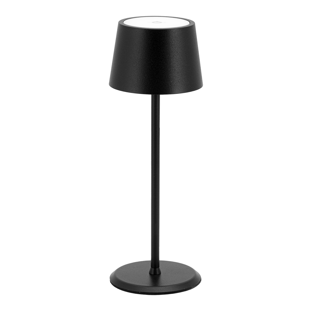Monaco Rechargeable Table Lamp in Black - Product Image Monaco Rechargeable Table Lamp in Black - Product Image, Table Lighting, Restaurant Lighting, Lighting for Table at Restaurant, Commercial Table Lighting, Hospitality Lighting, Rechargeable Table Lamps, LED Lighting, Outdoor Table Lamps, Indoor Table Lighting, Cafe Lighting, Table Lamps for Cafes