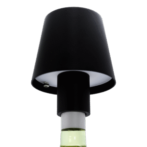 Versailles Rechargeable Bottle Lamp in Black - Product Image, Table Lighting, Restaurant Lighting, Lighting for Table at Restaurant, Commercial Table Lighting, Hospitality Lighting, Rechargeable Bottle Lamps, LED Lighting, Outdoor Bottle Lamps, Indoor Table Lighting, Cafe Lighting, Bottle Lamps for Cafes