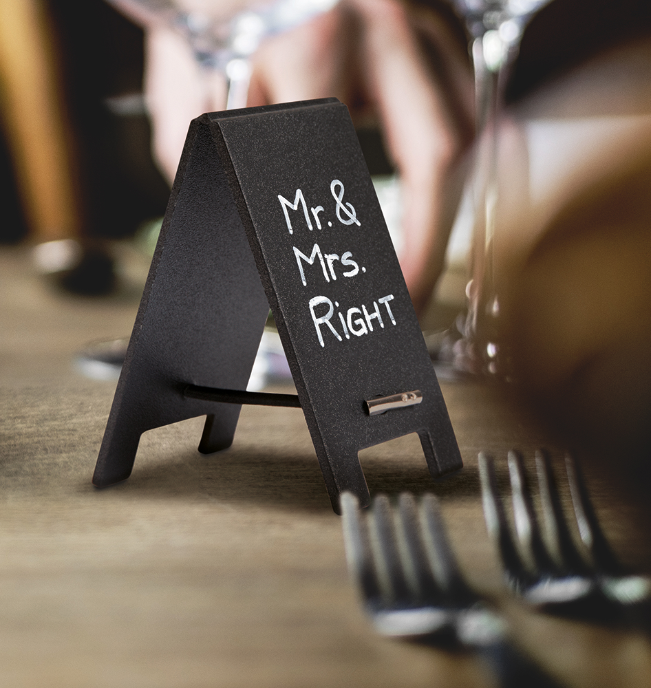 Mini Sandwich Table Sign in Black for a Wedding Setting, Table Chalkboard, Freestanding Table Board, Wooden Table Board, Double Sided Table Chalkboard, Table Top Accessory, Advertising Boards, Restaurant Signage, Cafe Signage, Menu Boards, Menu Signage