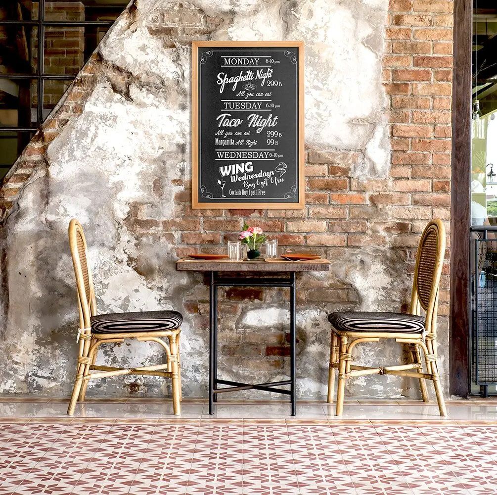Wooden Wall Board in Teak - Restaurant Specials Menu Wooden Wall Board in Teak, Wall Board, Shop Wall Boards, Cafe Wall Boards, Wall Boards, Wall Menu Displays, Menu Signage, Boards with Chalkboard, Wall Display, Chalkboard Boards, Information Displays, Wooden Wall Chalkboard