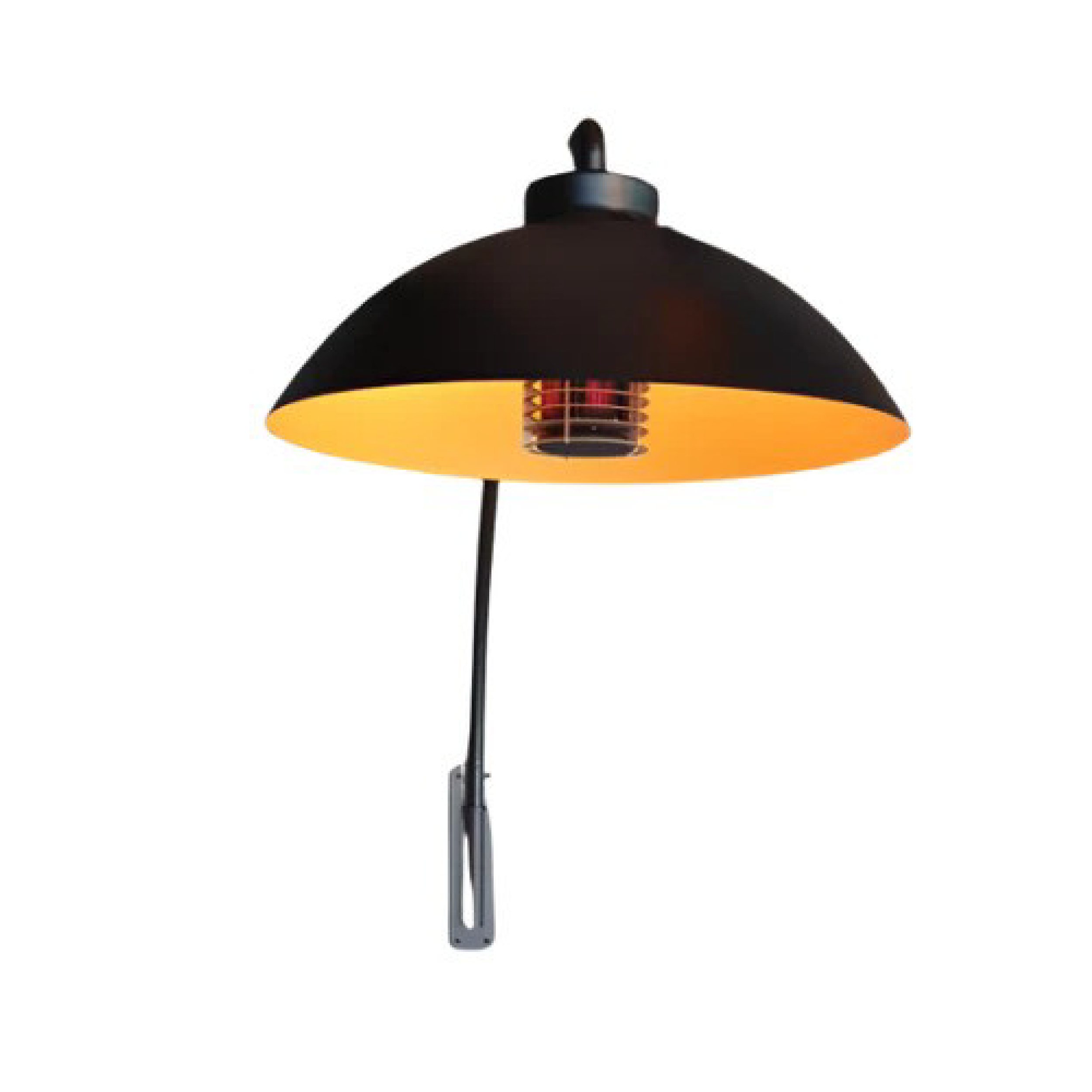 Cupola Wall Mounted Heater - No Background Cupola Wall Mounted Heater in Black, Cupola Wall Mounted Heater in Black, Patio Heaters, Outdoor Heaters, Wall Mounted Heater, Alfresco Heaters, Commercial Heaters, Commercial Patio Heaters, Wall Pendant Lighting, Hospitality Heaters, Restaurant Heaters
