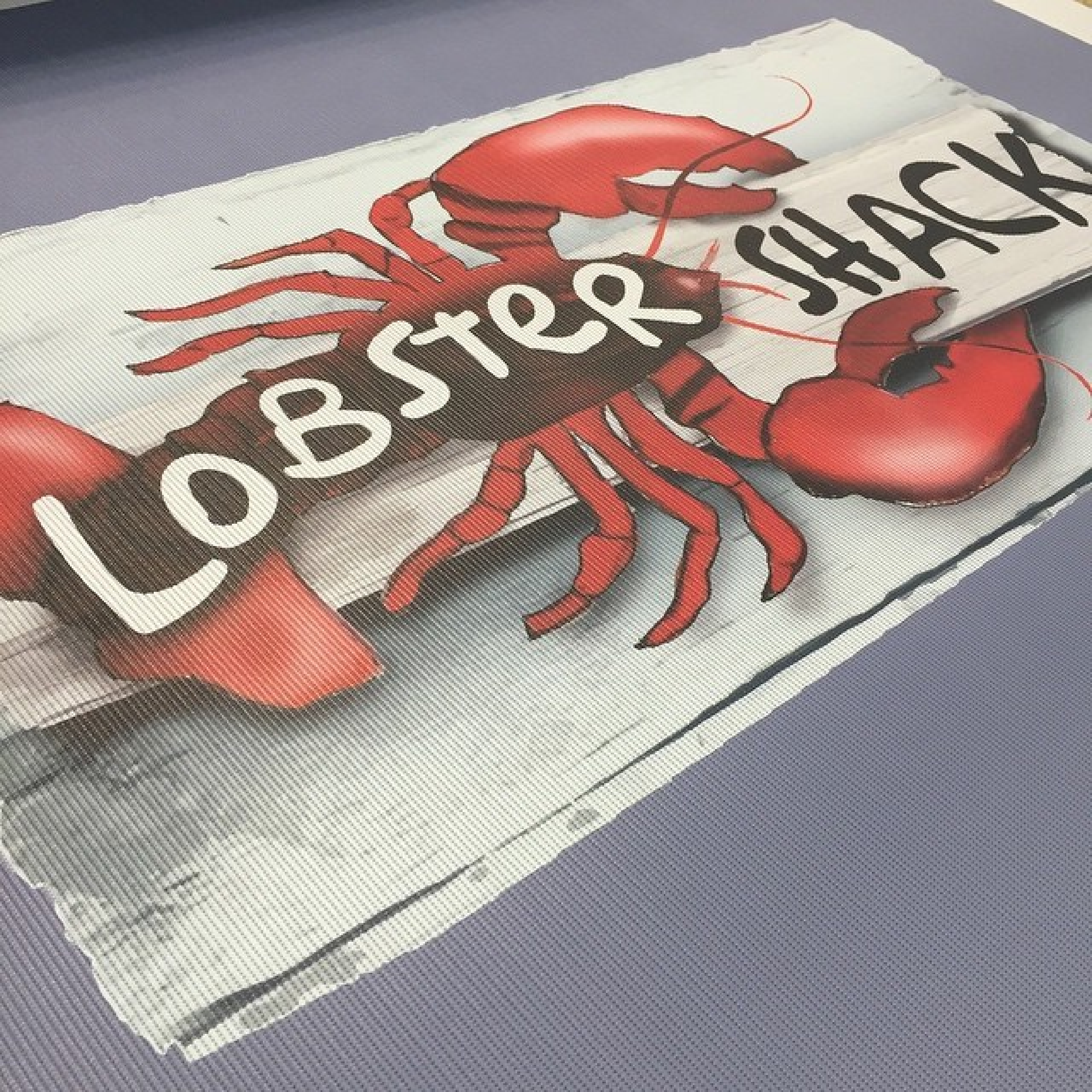 Lobster Shack - Mesh Cafe Banner Lobster Shack PVC Mesh Printed Cafe Banner, Bespoke Cafe Banners, Alfresco Cafe Panels, PVC Mesh Panels, Restaurant Panels, Commercial Cafe Panels, Custom Made PVC Mesh Panels, Digitally Printed Banners