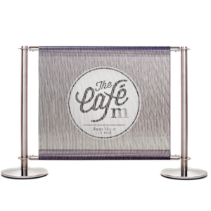 PVC Mesh Printed Cafe Banner, Bespoke Cafe Banners, Alfresco Cafe Panels, PVC Mesh Panels, Restaurant Panels, Commercial Cafe Panels, Custom Made PVC Mesh Panels, Digitally Printed Banners