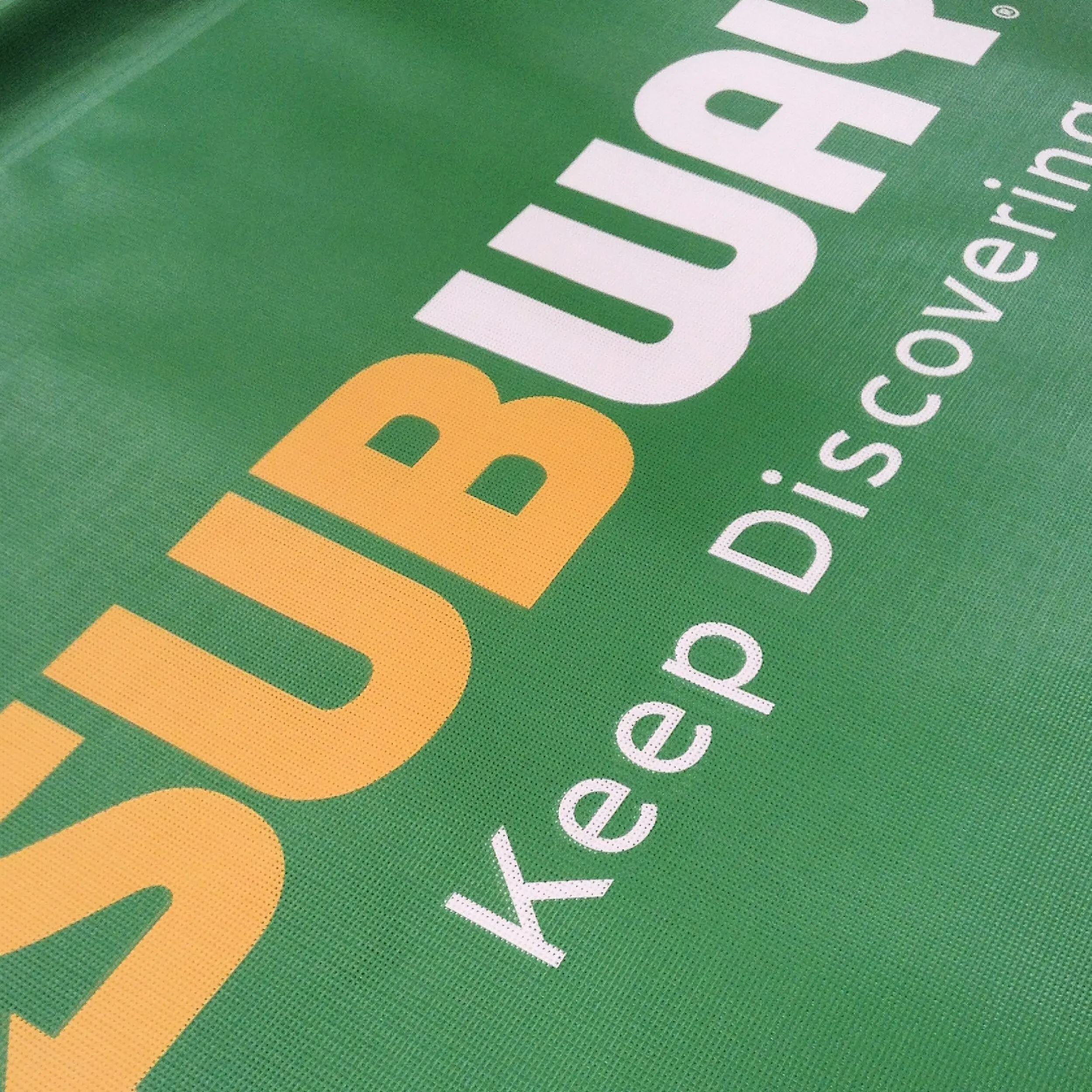 Subway - Mesh Cafe Banner Durable perforated mesh vinyl banners for Subway, suitable for both indoor and outdoor settings with full print designs.