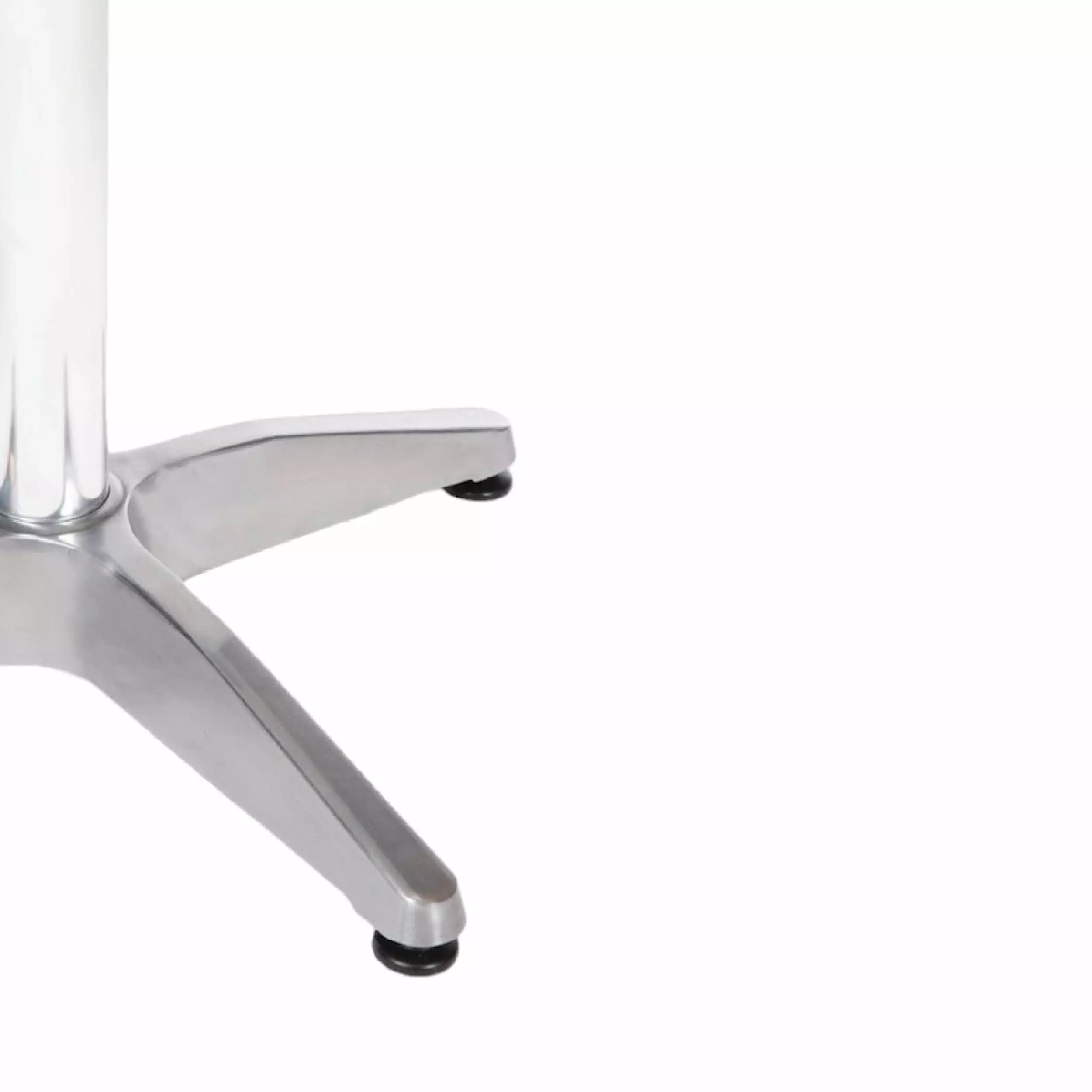 Aluminium Table & Rattan Stacking Chairs Set - Table Bases