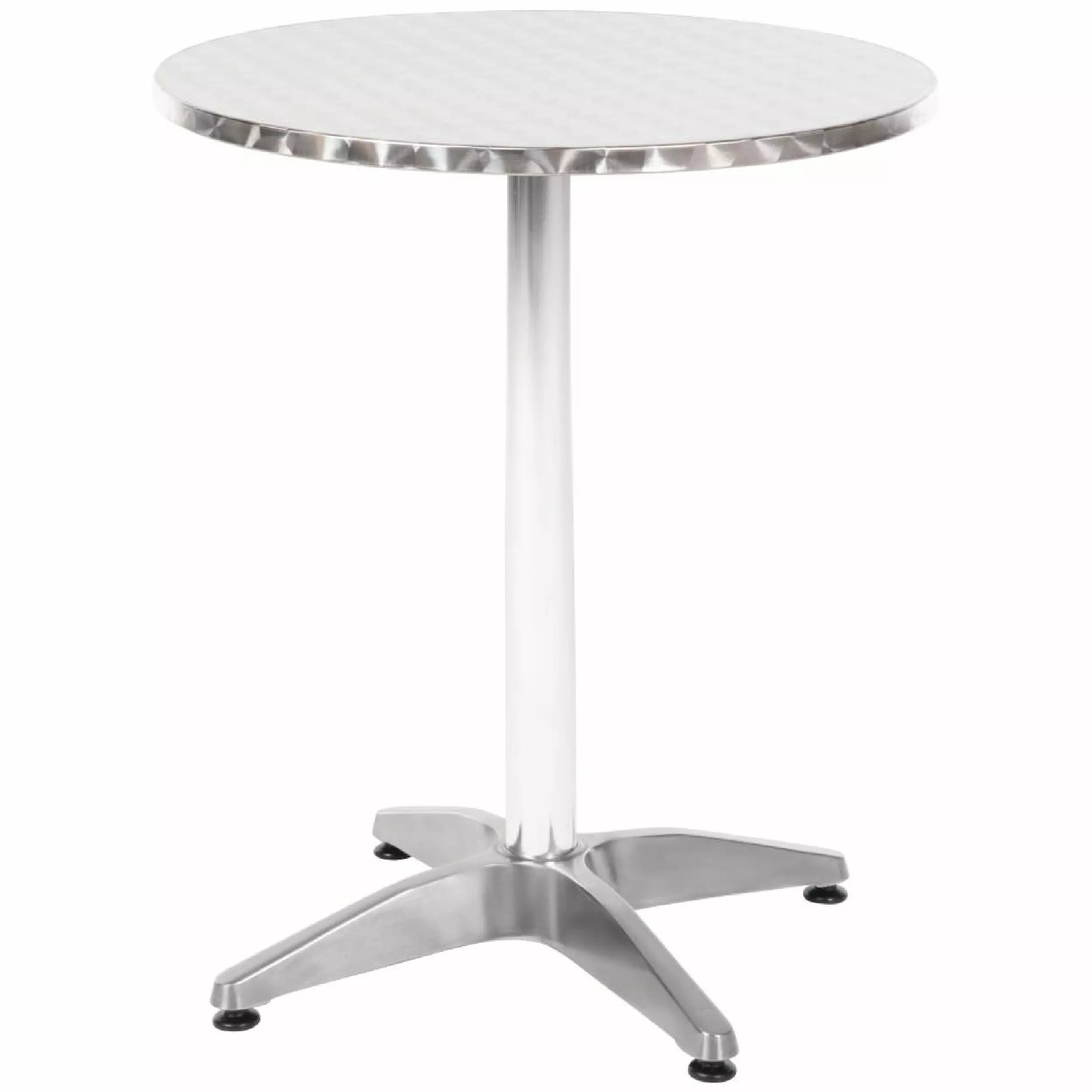 Aluminium Table & Rattan Stacking Chairs Set - Table