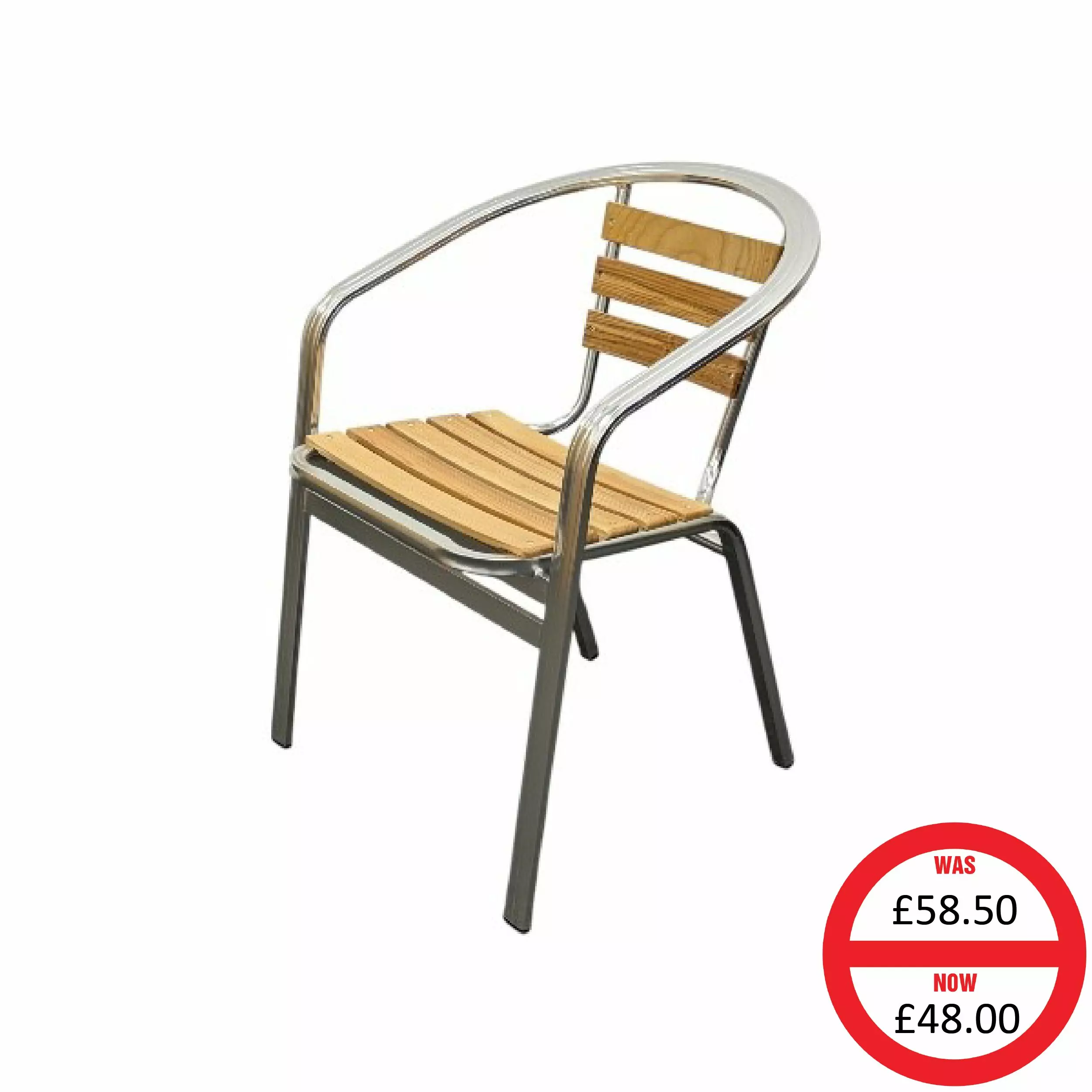 Ash & Aluminium Stacking Armchair