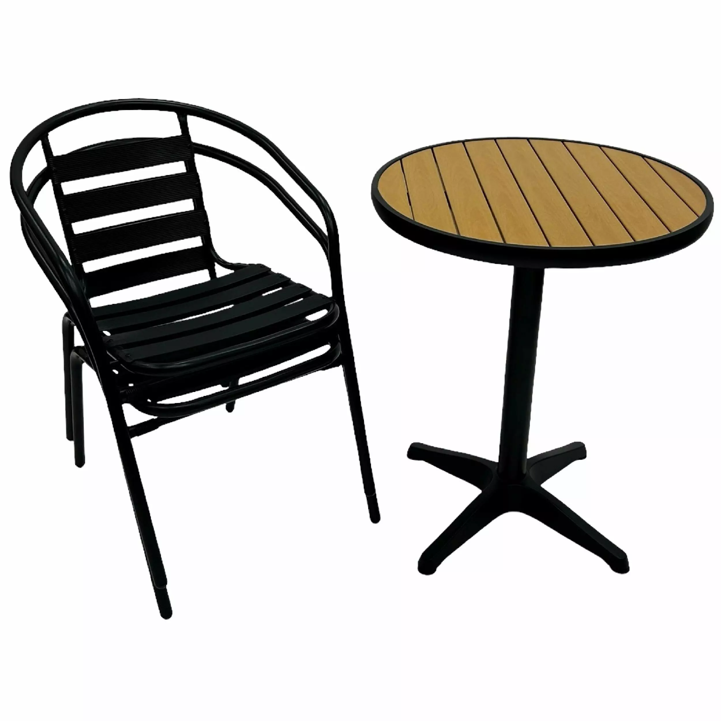 Balcony Table & Chairs Set - Stacking Chairs