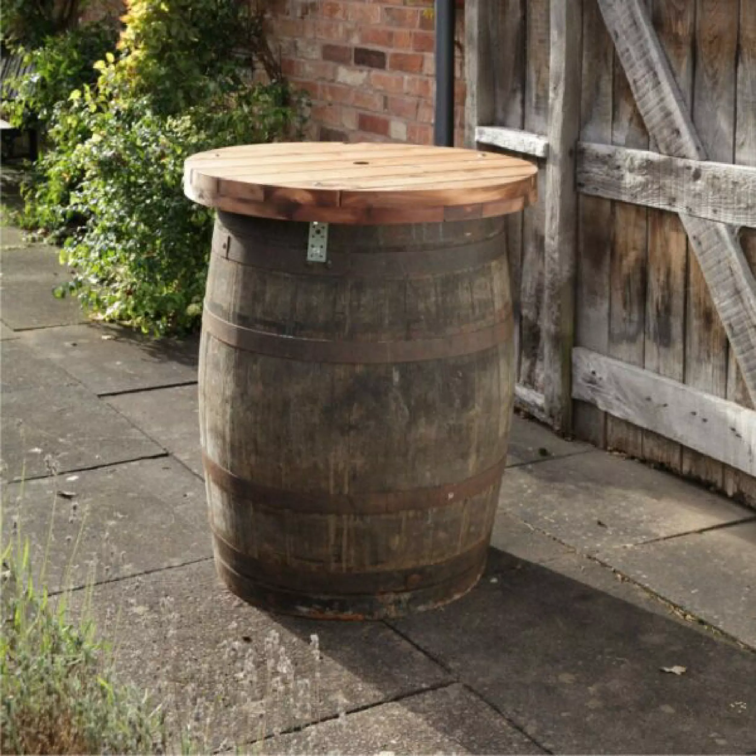 Barrel Poseur Table - Outside Barrel Poseur Table, Oak Barrel Table, Wooden Barrel Table, Commercial Furniture, Hospitality Furniture, Restaurant Furniture, Indoor Furniture, Outdoor Furniture