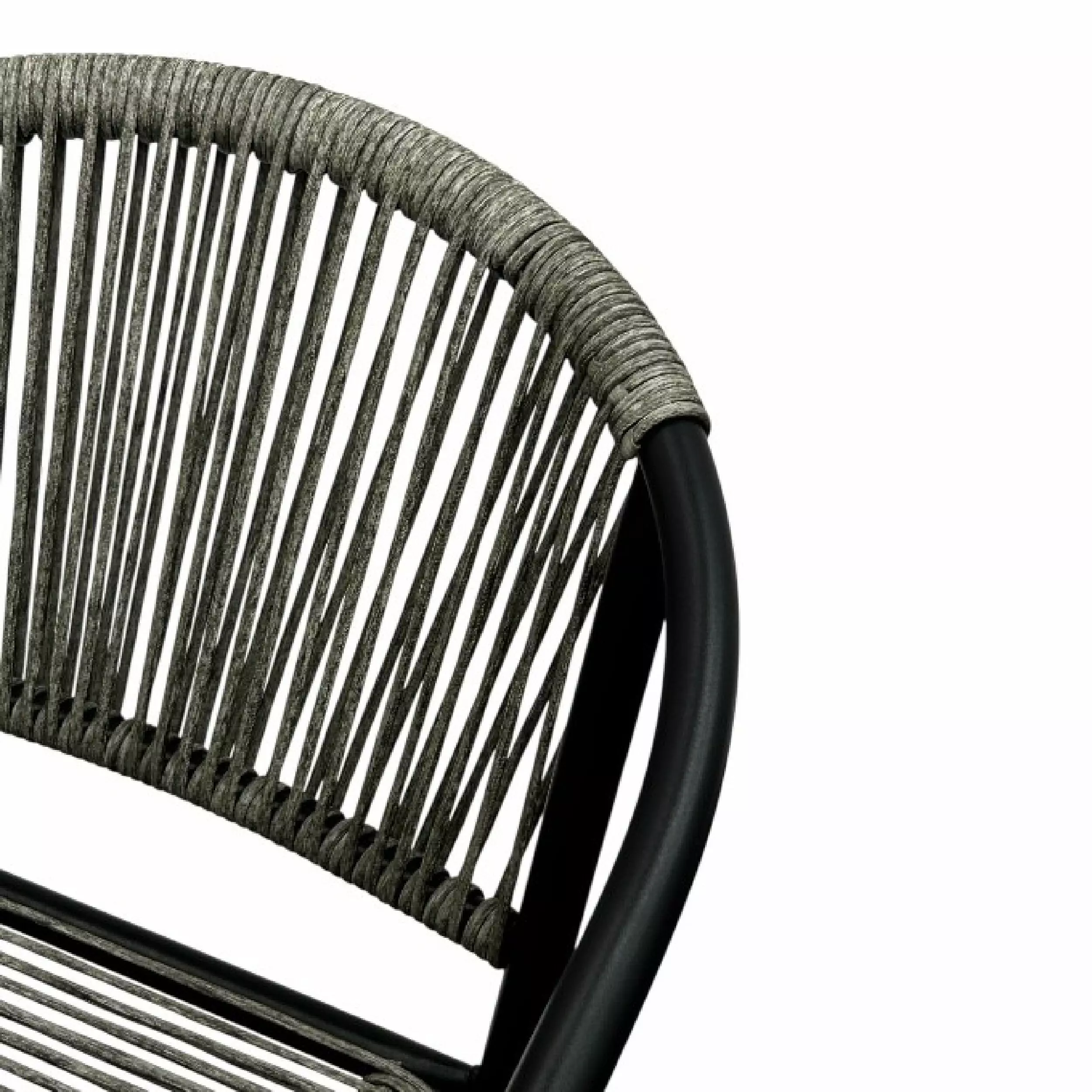 Rattan Rope Stacking Chair - Back Close Up
