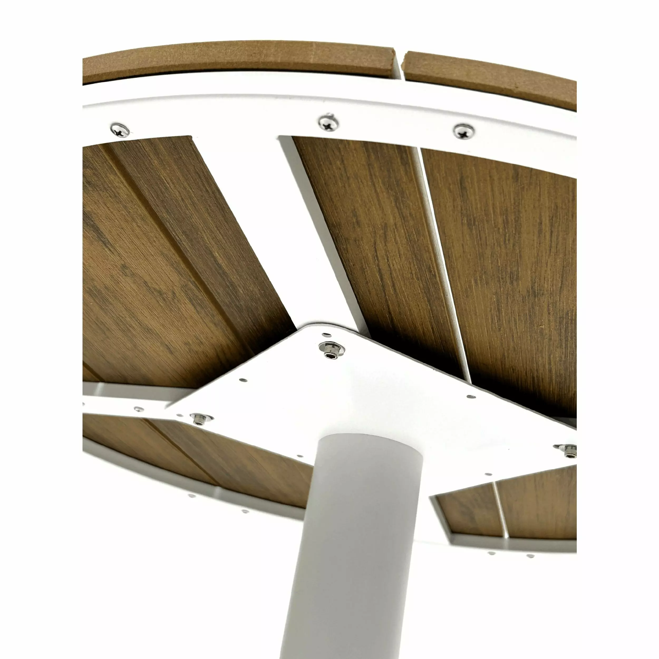 White Round Bistro Table - Underneath