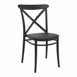 Black Criss Stackable Chair for Indoor or Outdoor Use, Stacking Chair, Commercial Furniture, Hospitality Furniture