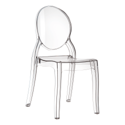 Windsor Stackable Chair Clear Transparent, Commercial Furniture, Restaurant Furniture, Hospitality Furniture, Outdoor Furniture, Indoor Furniture, Plastic Finish Chair