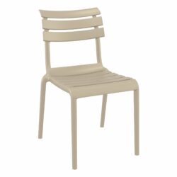Taupe Marketa Stackable Chair for Indoor and Outdoor Use, Stacking Chair, Commercial Furniture, Hospitality Furniture