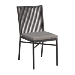 Cliff Stackable Chair in Dark Grey, Commercial Furniture, Restaurant Furniture, Hospitality Furniture, Outdoor Furniture, Indoor Furniture, Fabric Chair