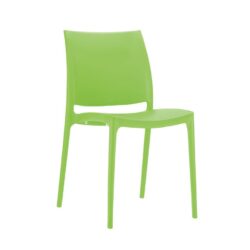 Green Jama Stackable Chair for Indoor or Outdoor Use, Plastic Armchair, Commercial Furniture, Hospitality Furniture