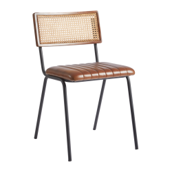 Pampa Chair in Natural with Leather Seat, Commercial Furniture, Restaurant Furniture, Hospitality Furniture, Outdoor Furniture, Indoor Furniture, Metal & Leather Chair
