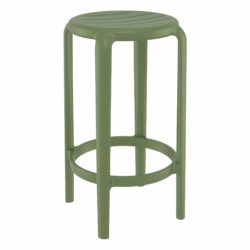 Hardy Medium Stackable Stool in Olive Green, Commercial Furniture, Restaurant Furniture, Hospitality Furniture, Outdoor Furniture, Indoor Furniture, Metal Stool