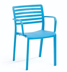 Blue Marais Stackable Armchair for Indoor & Outdoor Use, Stacking Armchair, Commercial Furniture, Hospitality Furniture