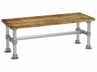 Wooden Scaffold Bench with Scaffold Fixings & Tube
